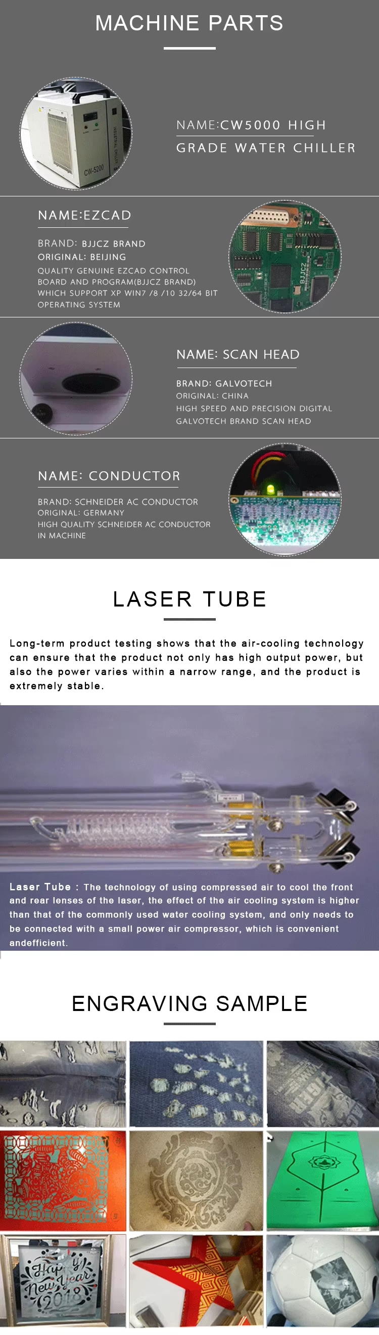 3D CO2 laser marking machine for paper card