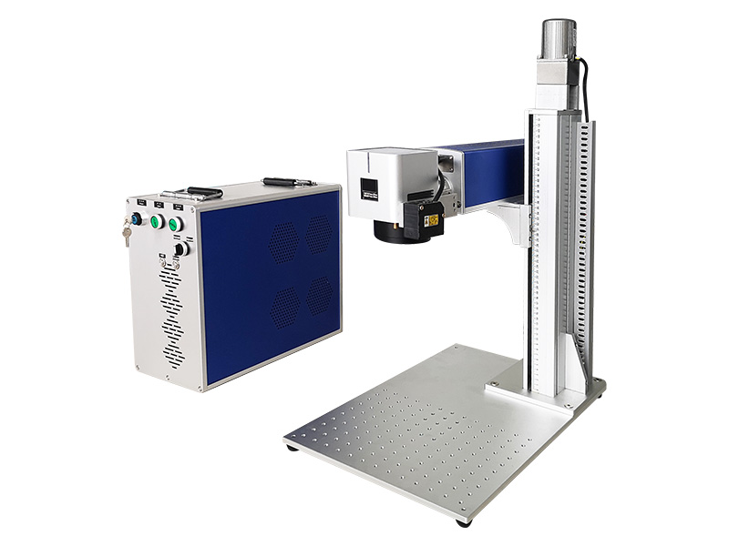 Color laser marking machine with MOPA optical fiber laser sources