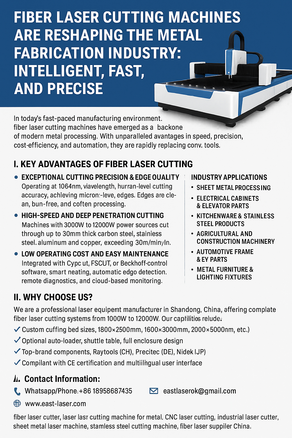 Fiber Laser Cutting Machines Are Reshaping the Metal Fabrication Industry: Intelligent, Fast, and Precise